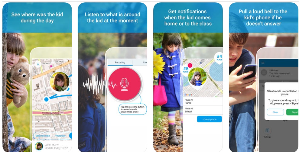application de suivi de l'emplacement - Find my Kids