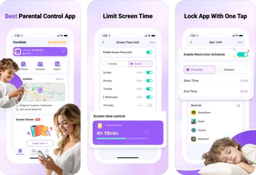 famiSafe parental controls app