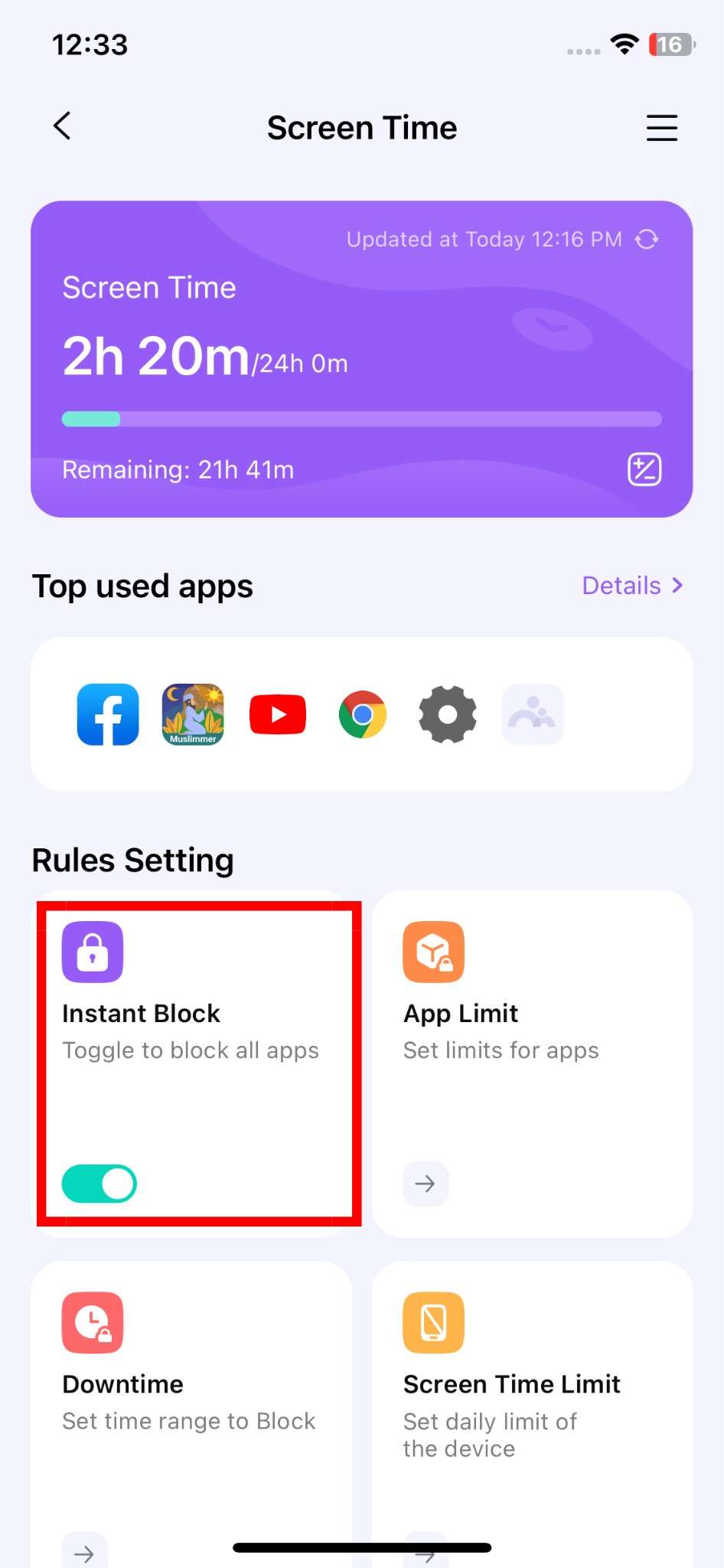 instant block famisafe