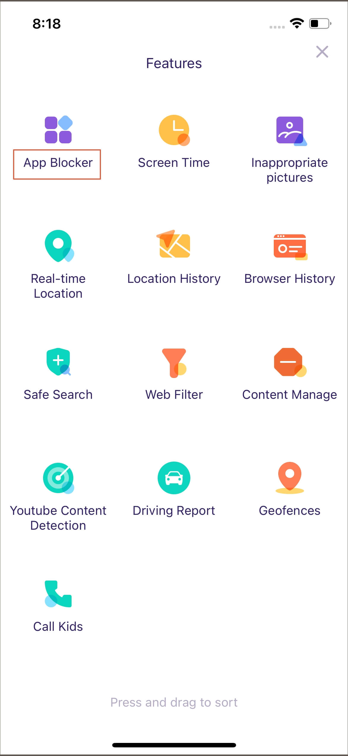 FamiSafe iOS app block