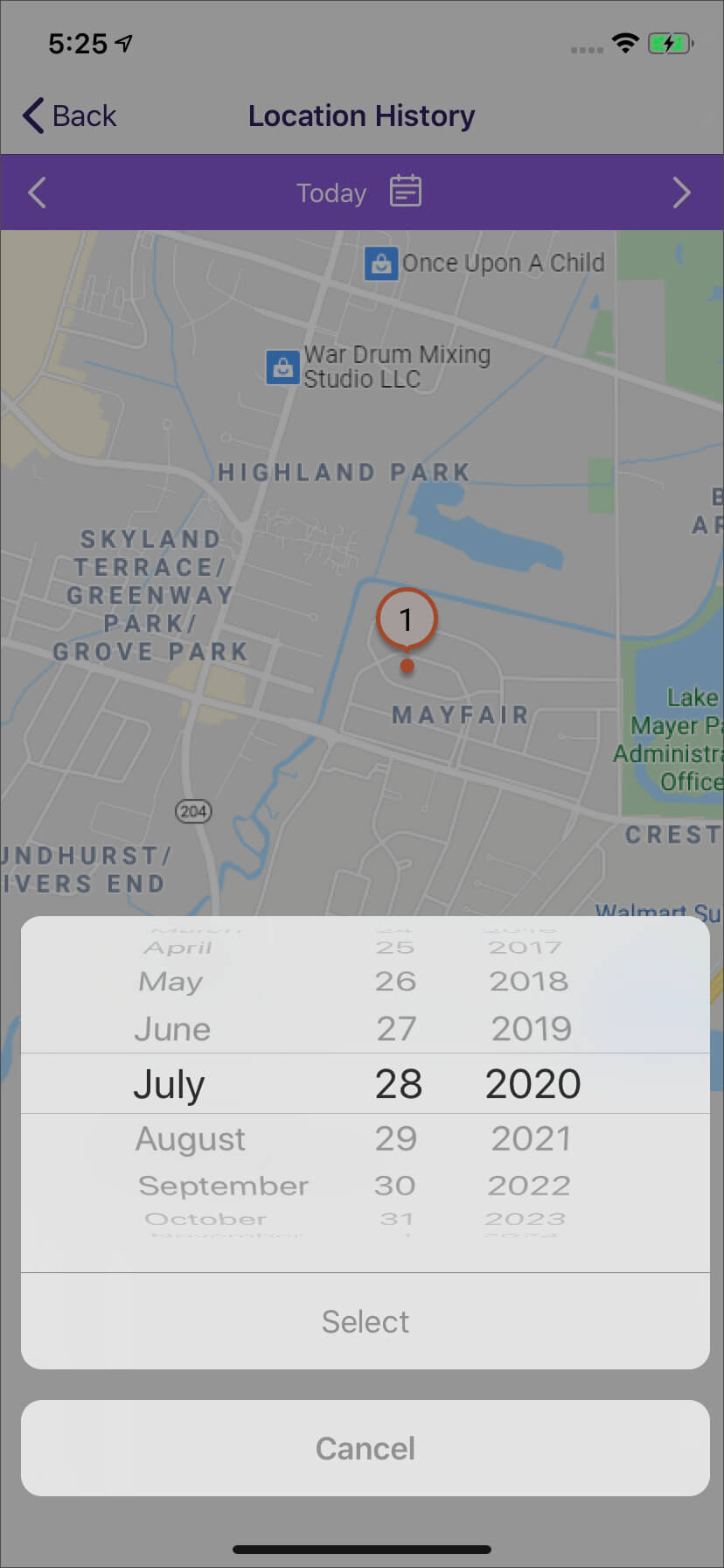 FamiSafe iOS Location History